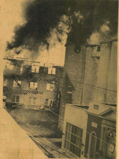 Mt. Airy Mill Fire, May 1969. CC Times